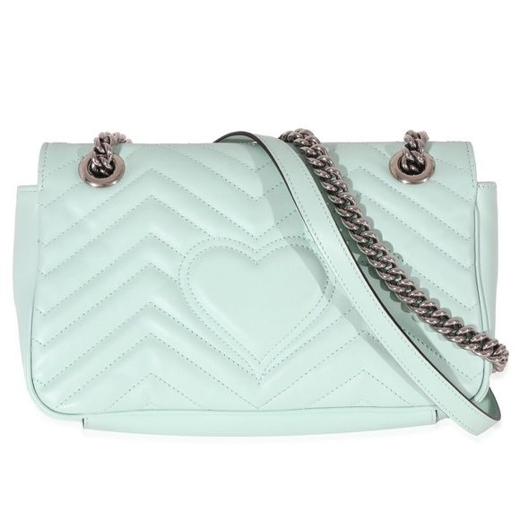 GUCCI GG Marmont Matelasse Leather Crossbody Bag Seafoam with original dustbag - Picture 2 of 15